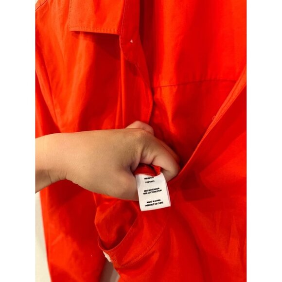 Derek Lam 10 Crosby Ruby Red Petra Button Up Wrap Mini Dress Sz 4 - Picture 6 of 7